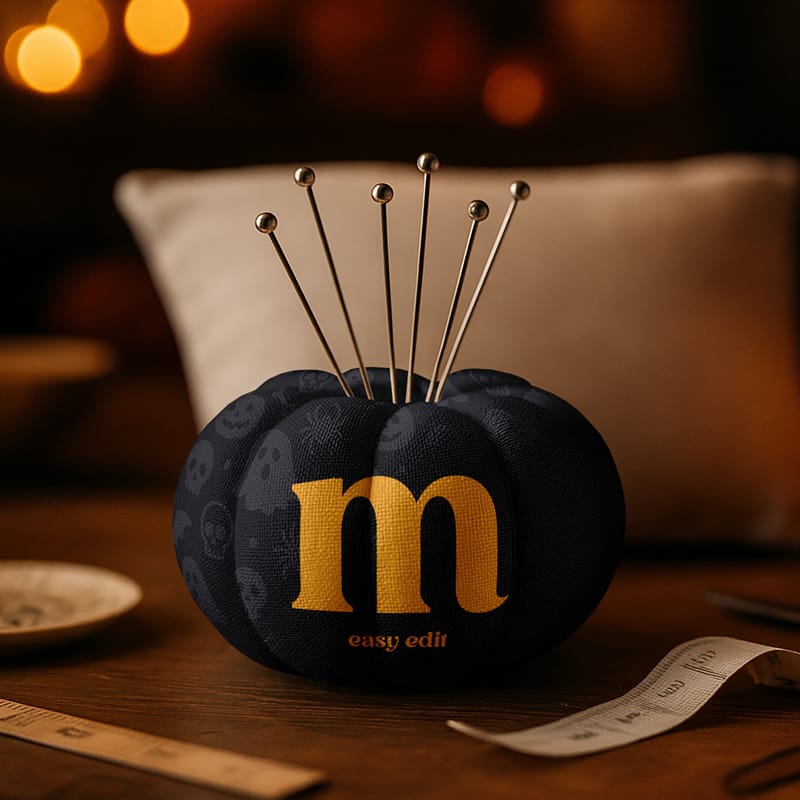 Fabric Pumpkin Mockup Template PSD