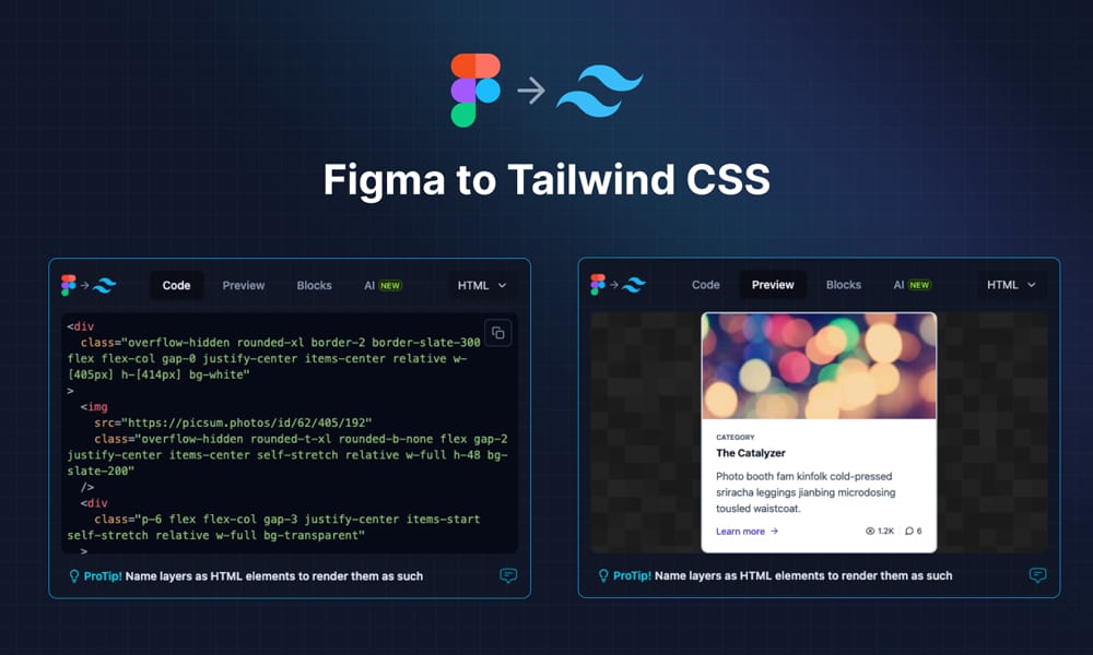 Figma to Tailwind CSS
