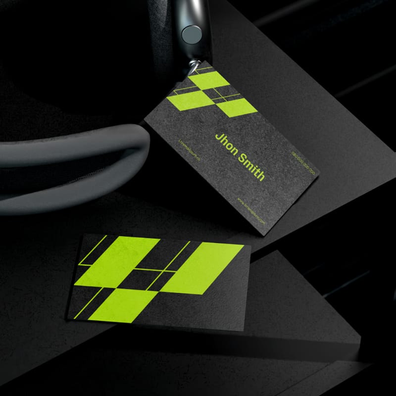 Fitness and Gym Business Card Mockup PSD