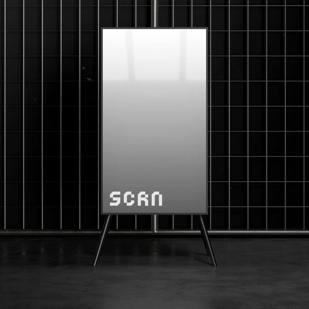 Free 9:16 Glowing Screen Mockup PSD