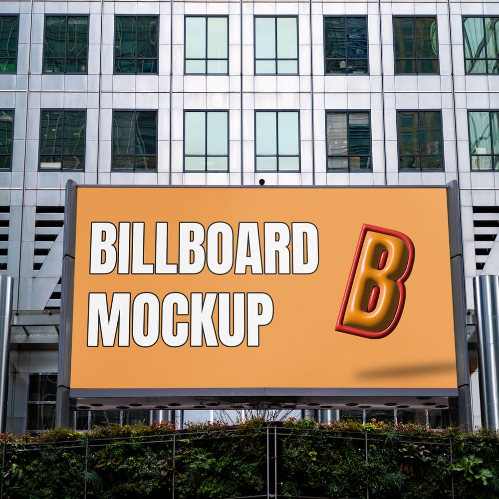 Free Billboard Before Building Mockup PSD
