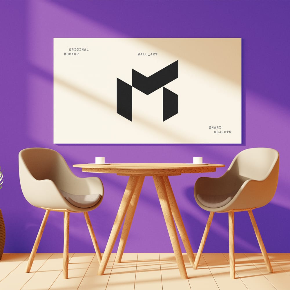 Free Café Poster Mockup PSD