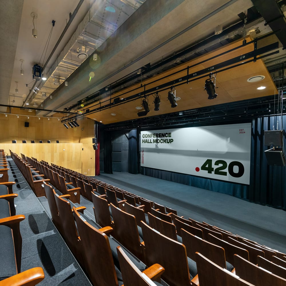 Free Conference Screen Mockup PSD