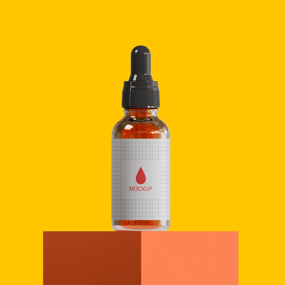 Free Dropper Bottle Mockup Set PSD