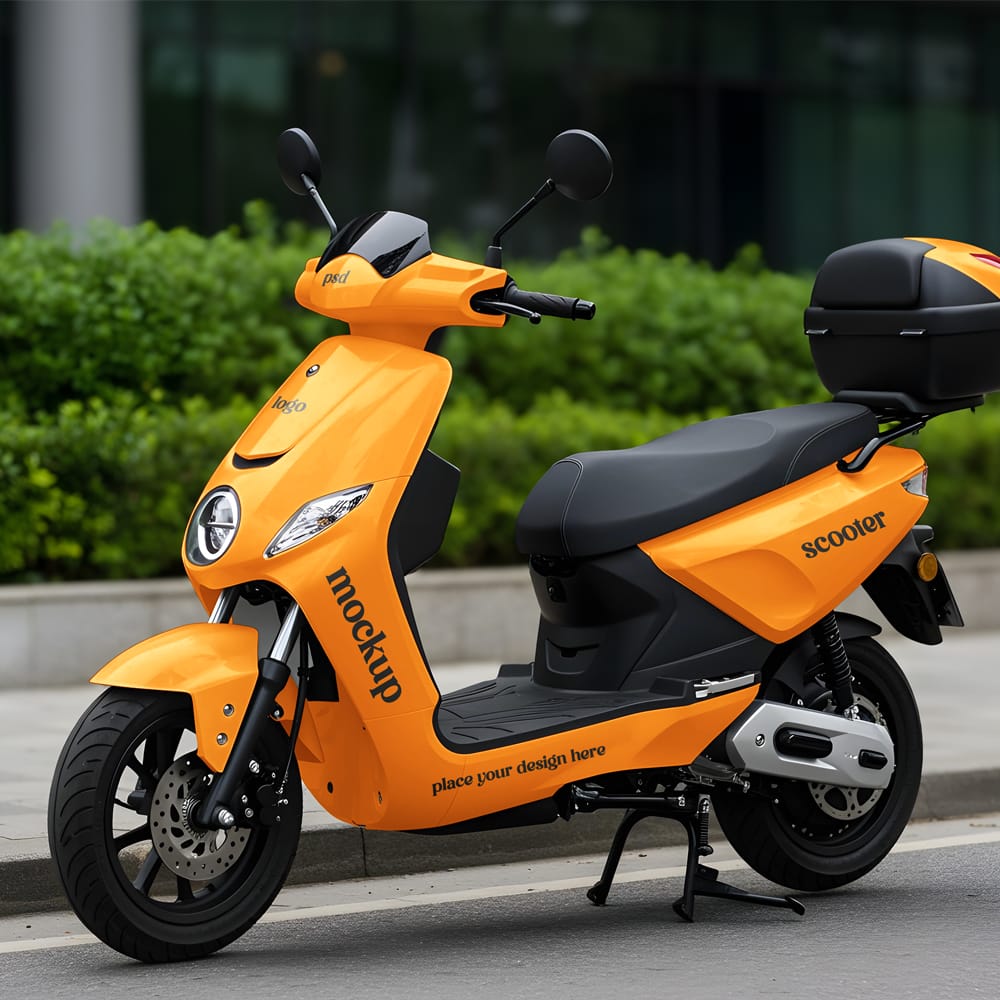 Free Electric Scooter Mockup PSD