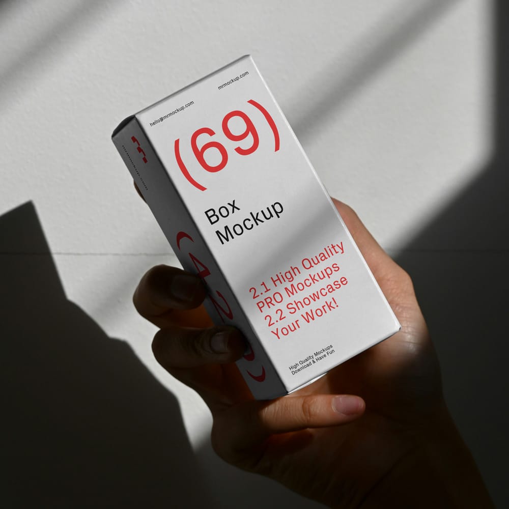 Free Front View Cosmetic Box Mockup