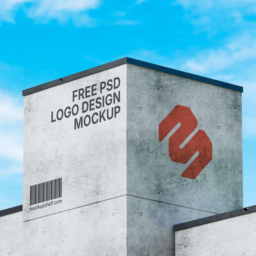 Free Industrial Logo Design Mockup PSD