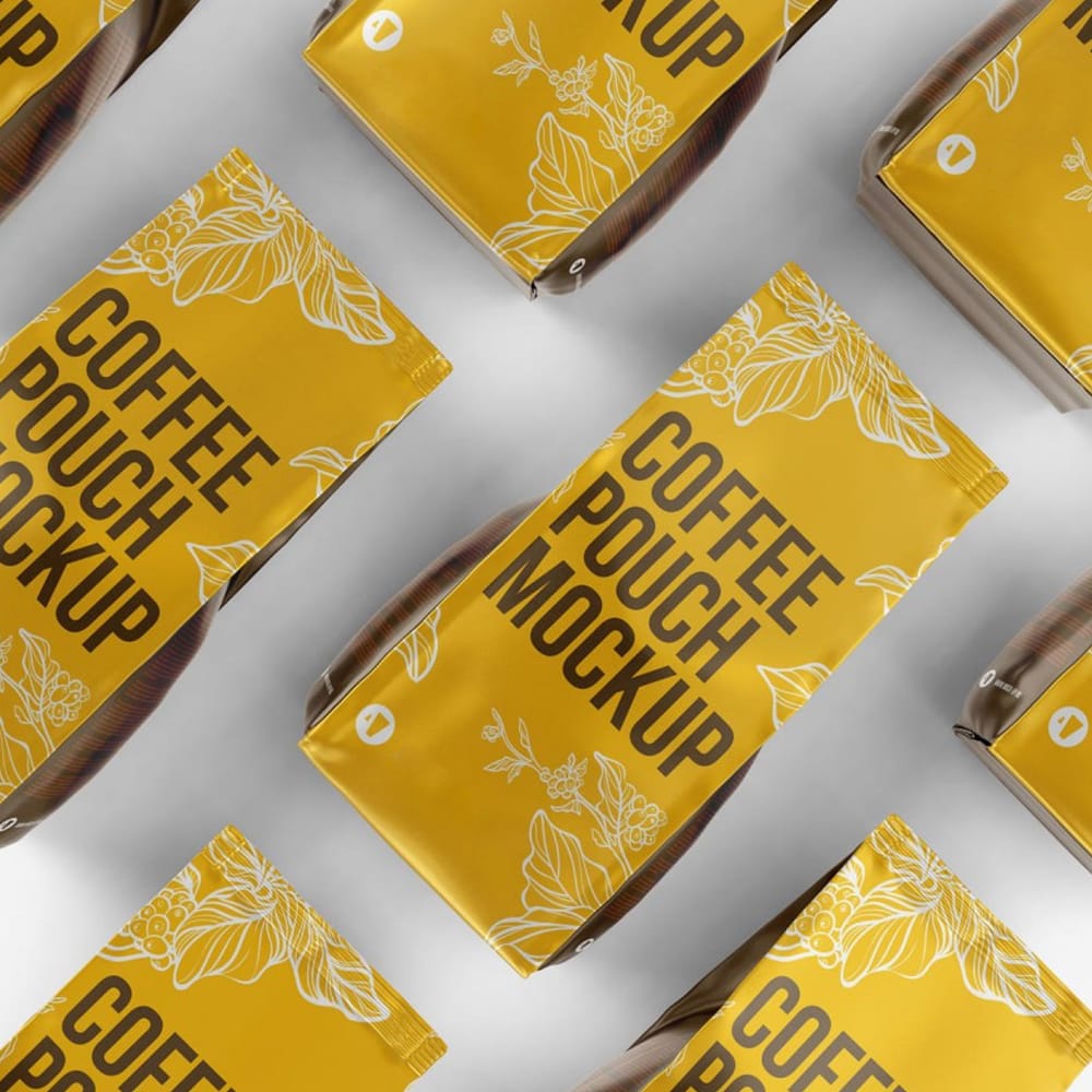 Free Luxury Coffee Packaging Mockup PSD