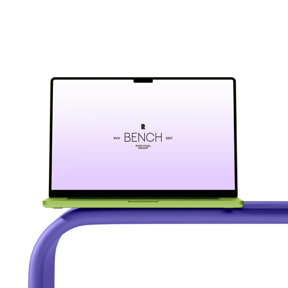 Free Macbook Pro 16 Bench Series Mockup PSD