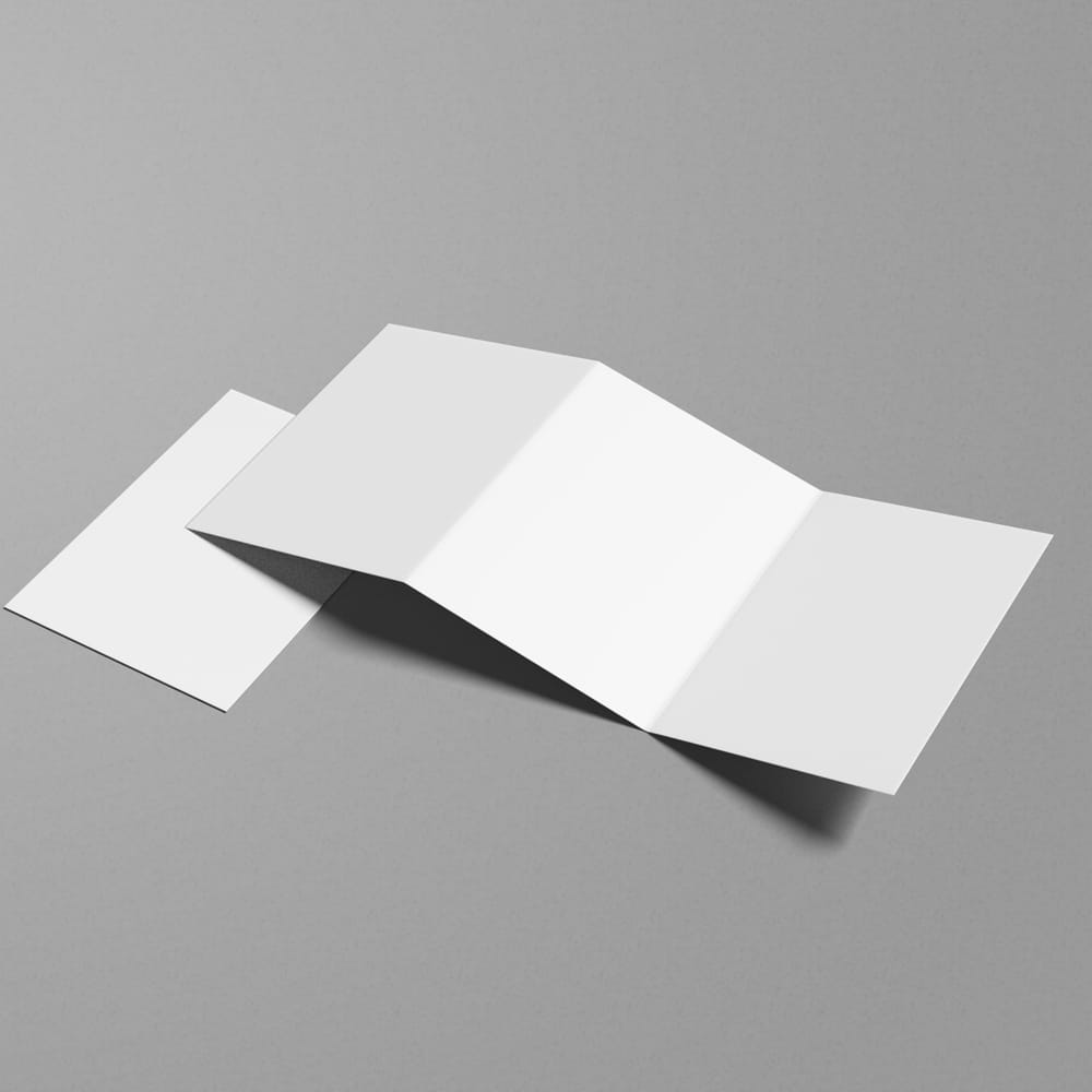 Free Minimalist A5 Trifold Brochure Mockup PSD