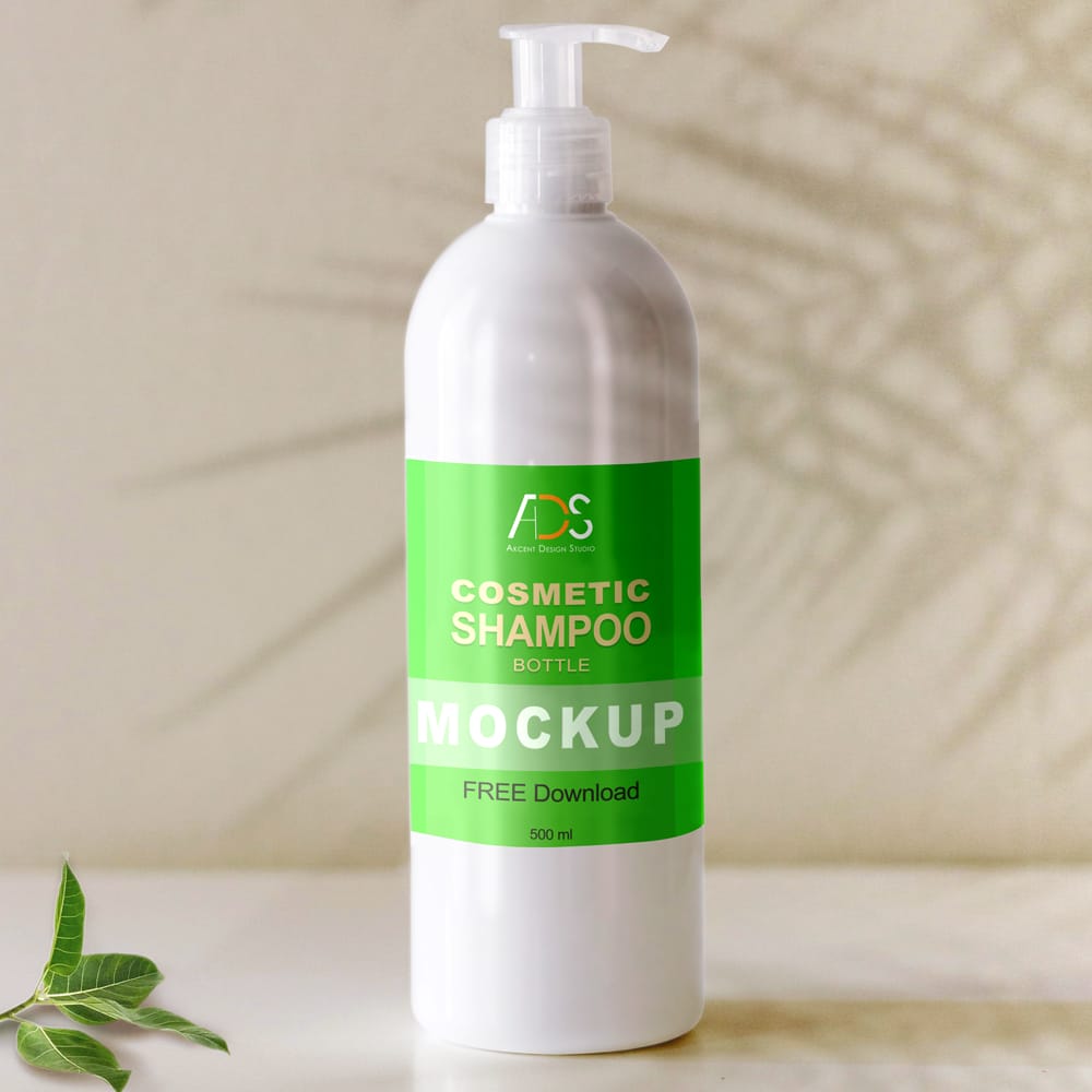 Free Minimalist Hair Care Bottle Mockup PSD