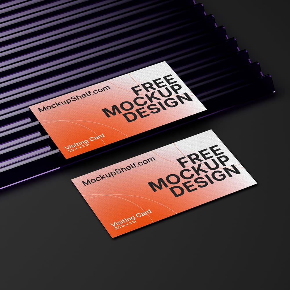 Free Minimalist Luxury Business Card Mockup PSD