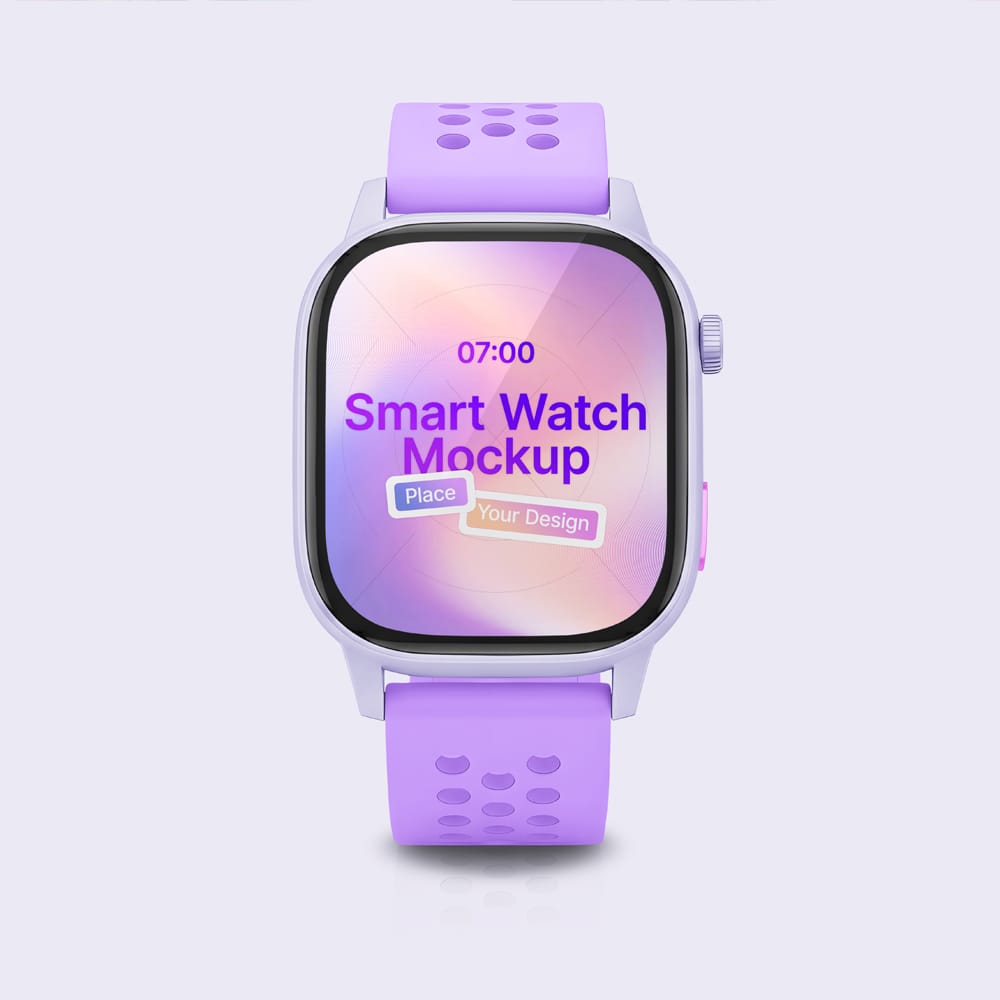 Free Modern Smart Watch Mockup PSD