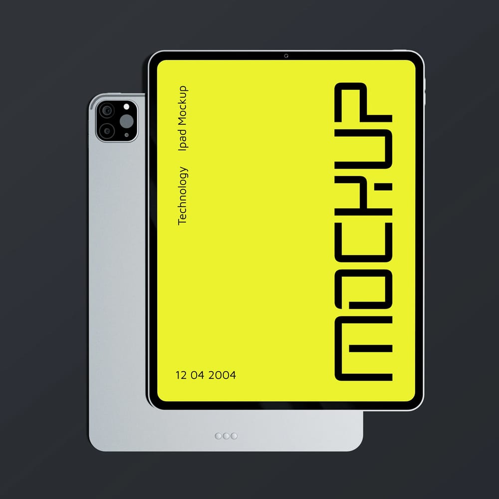 Free Modern iPad Display Mockup PSD