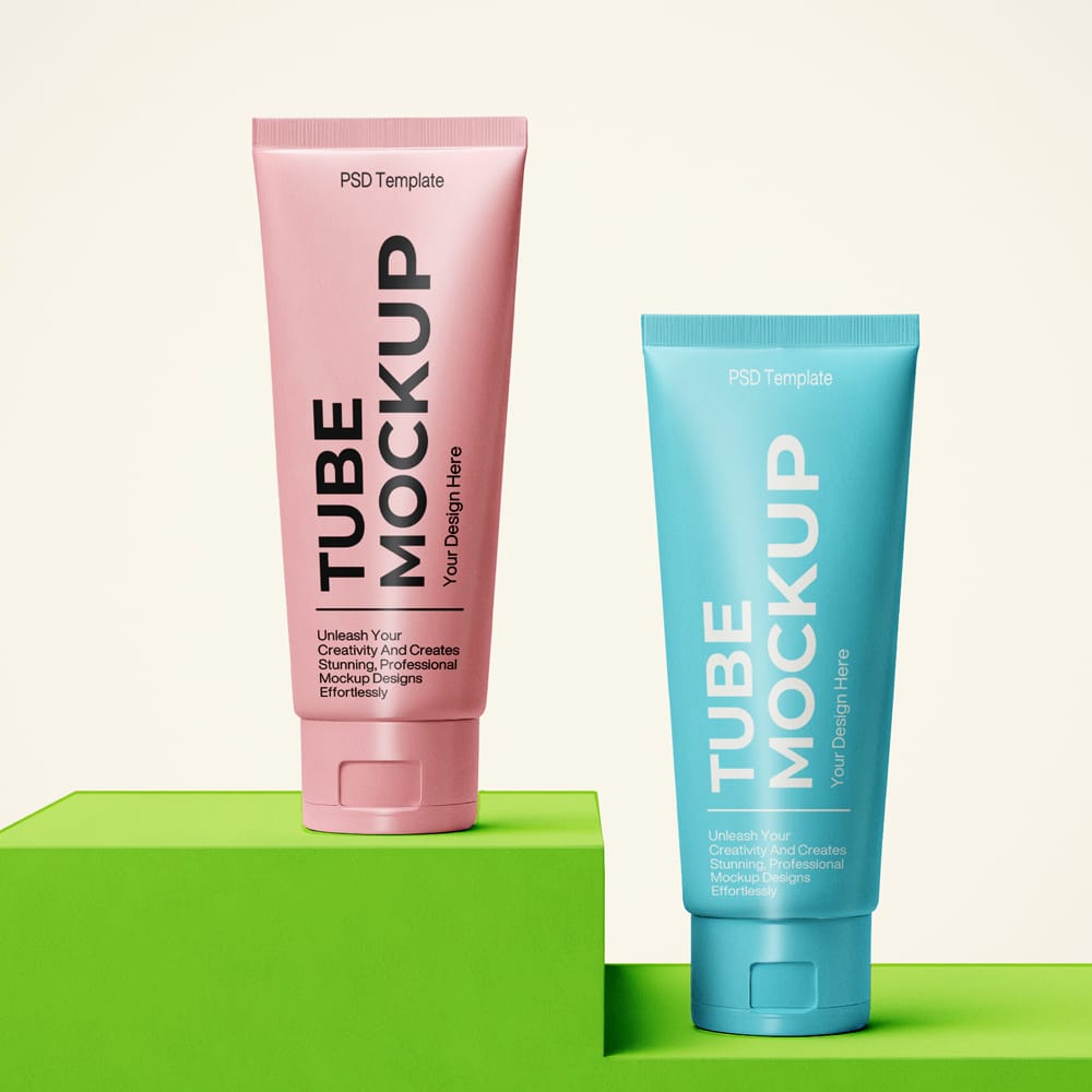 Free Package Cosmetic Tube Mockup PSD