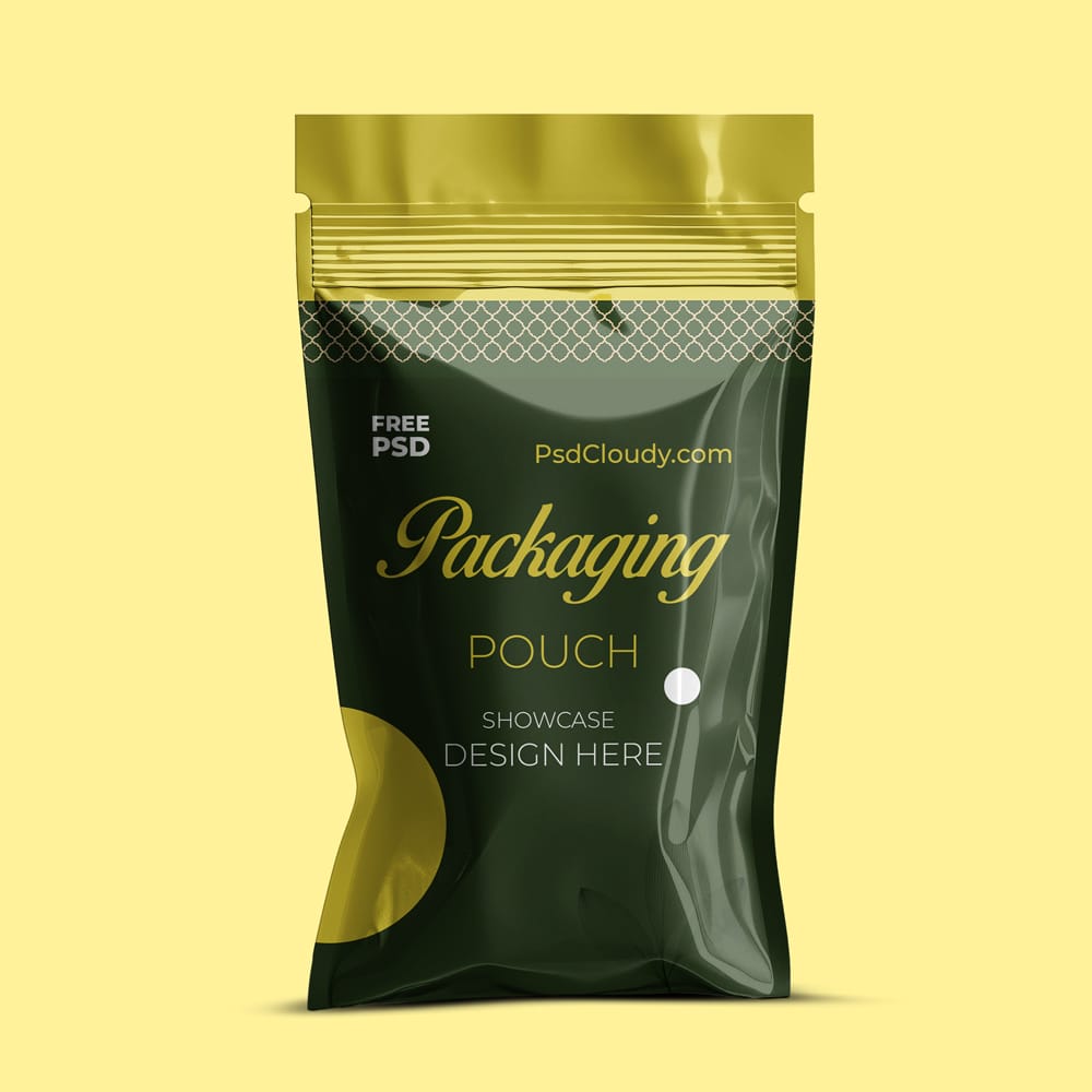 Free Packaging Pouch Mockup PSD