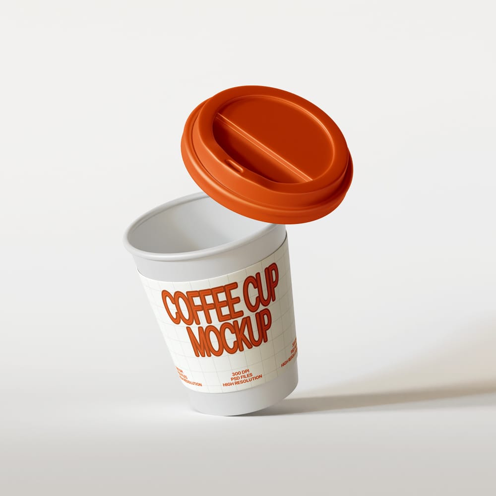 Free Paper Coffee Cup Mockup PSD