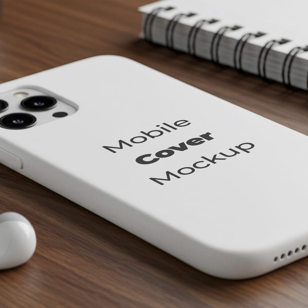 Free Phone Case on Phone Mockup PSD