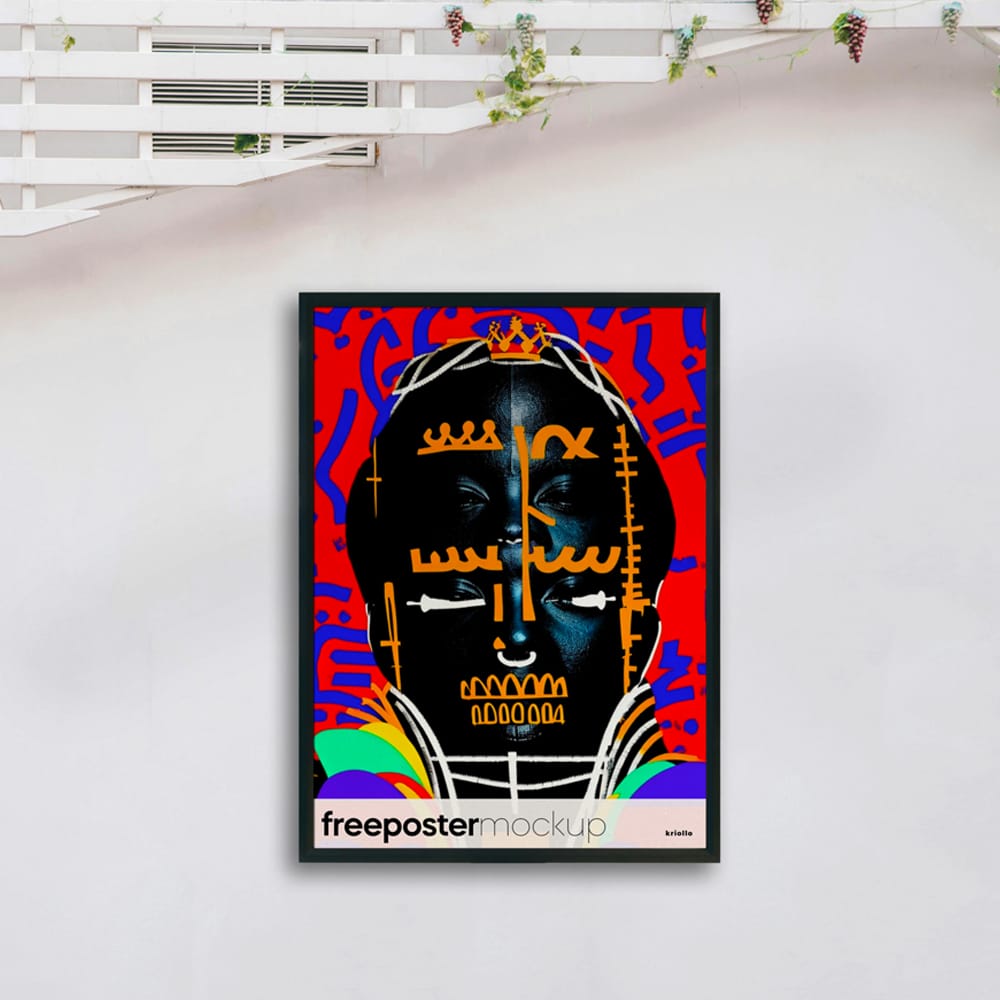 Free Photorealistic A-Size Poster Mockup PSD