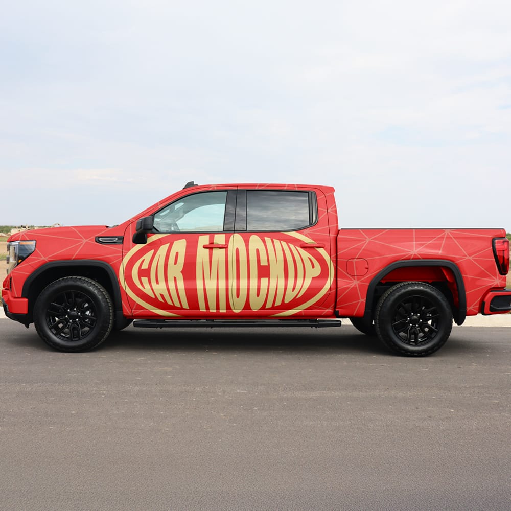 Free Pick-Up Truck Mockup PSD