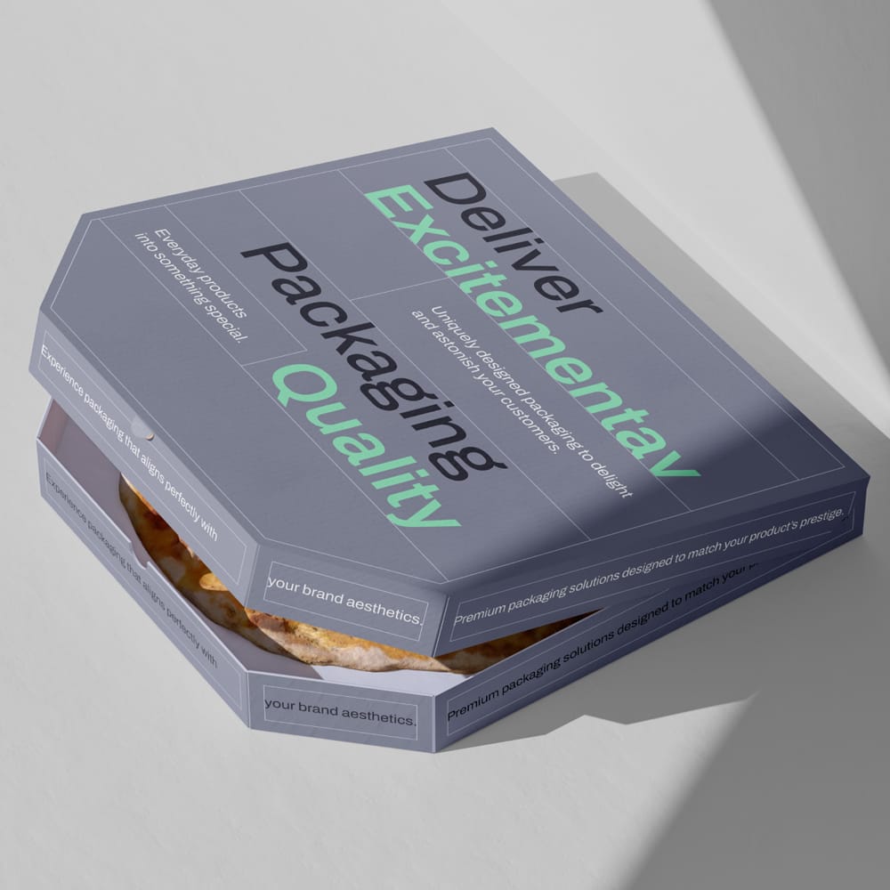Free Pizza Packaging Mockup PSD
