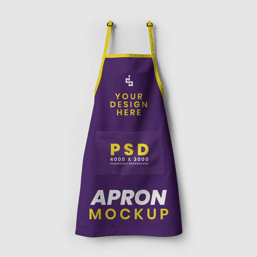 Free Realistic Bib Apron Mockup PSD