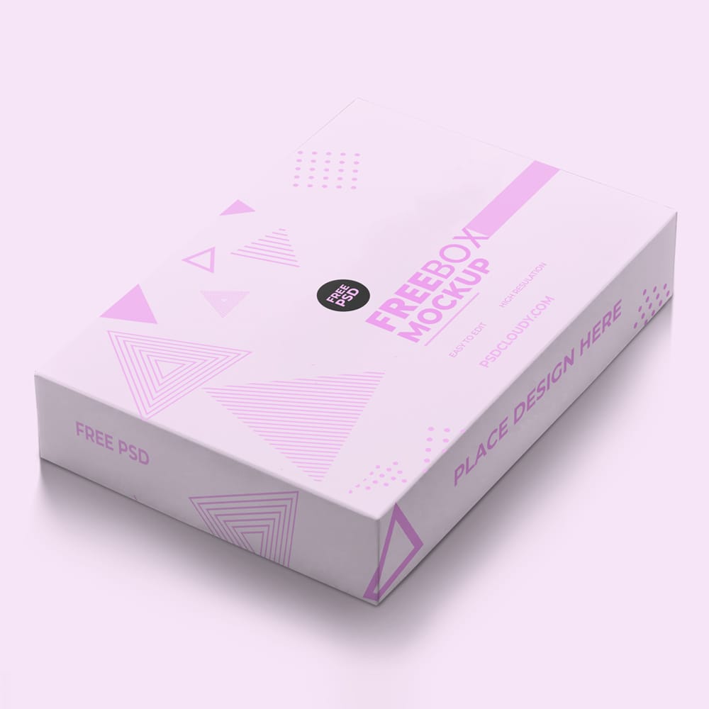 Free Realistic Packaging Box Mockup Design PSD