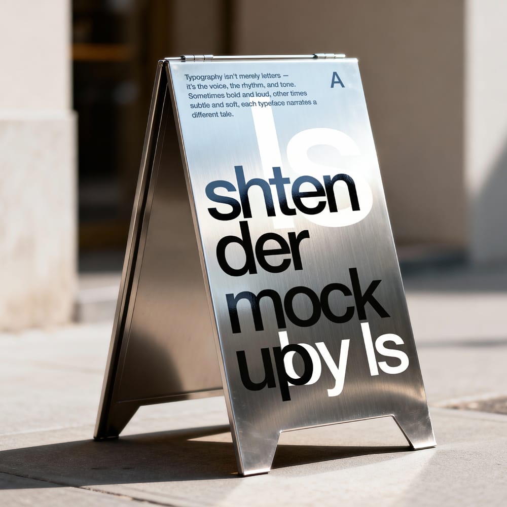 Free Realistic Street Stand Mockup PSD