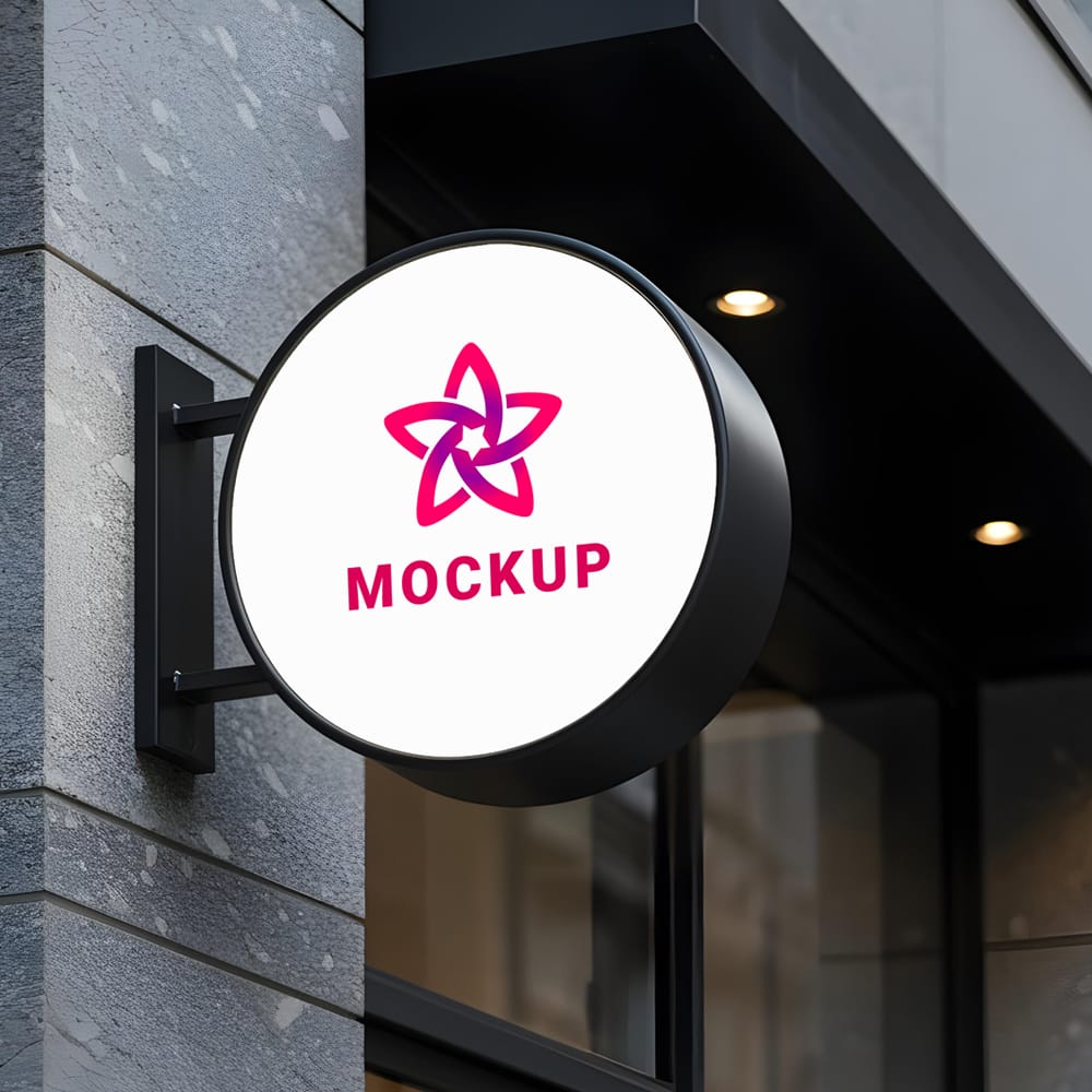 Free Sign Logo Mockup PSD