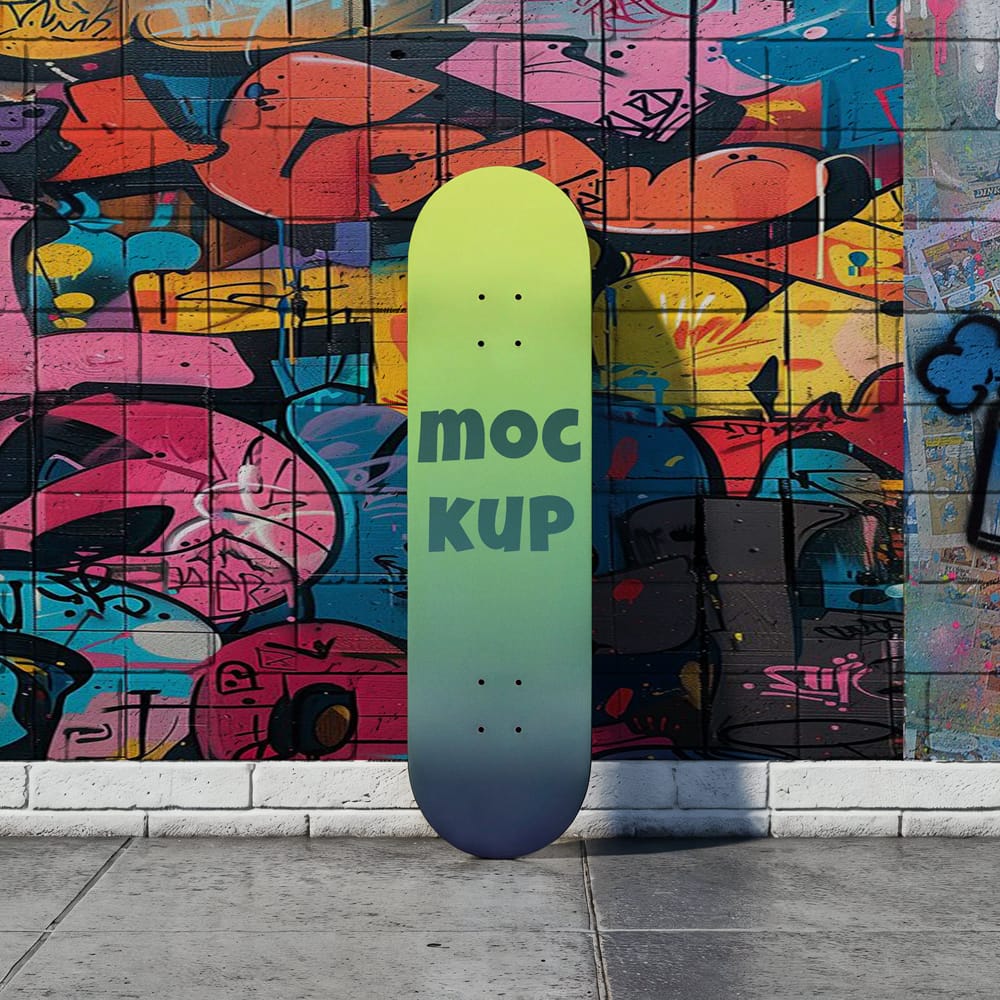 Free Skateboard Deck Mockup PSD