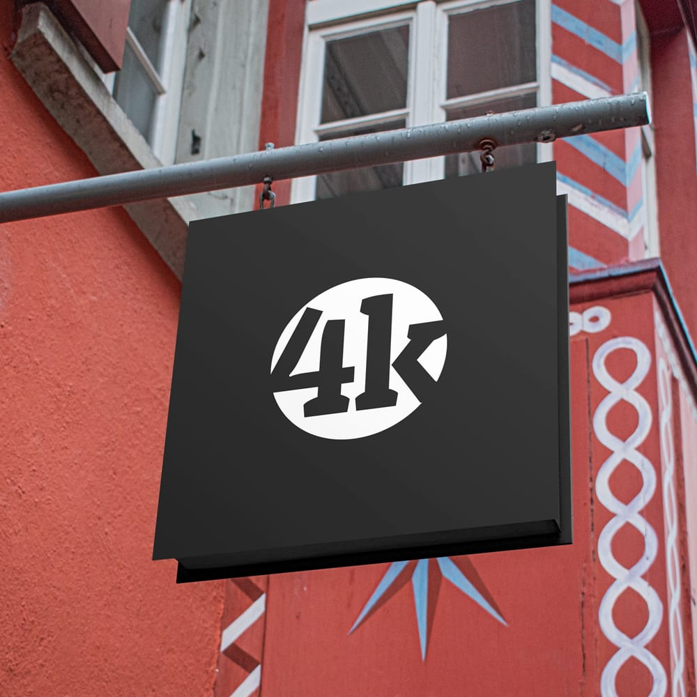 Free Square Shop Sign Mockup Template PSD