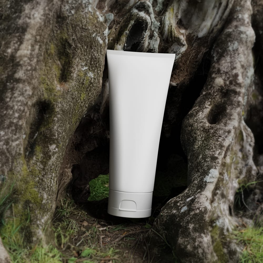 Free Tube Cosmetic Bottle Mockup PSD
