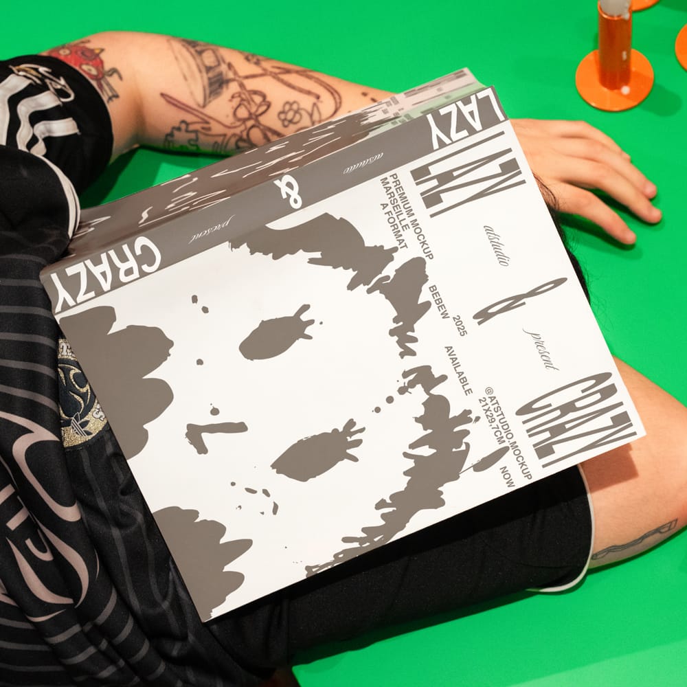 Free Unique Book Cover Mockup PSD