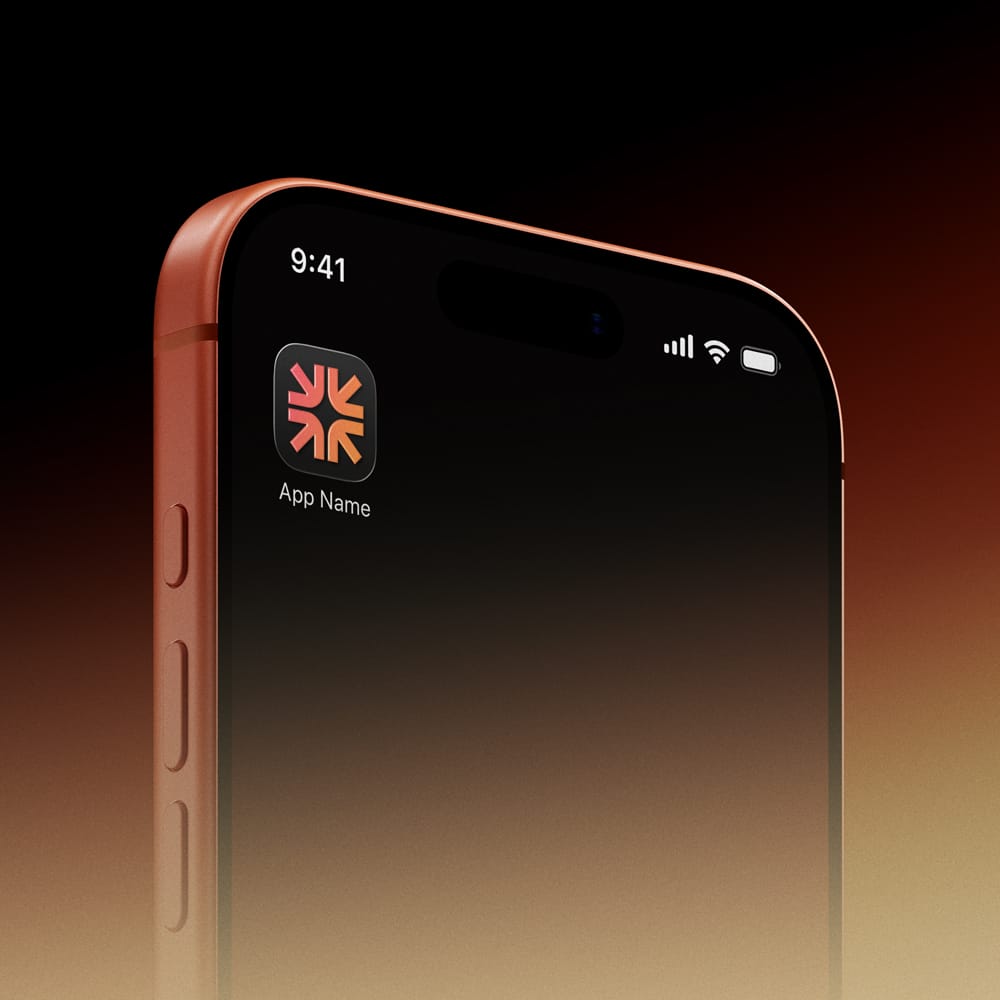 Free iOS App Icon iPhone 17 Pro Mockup On Gradient Background PSD