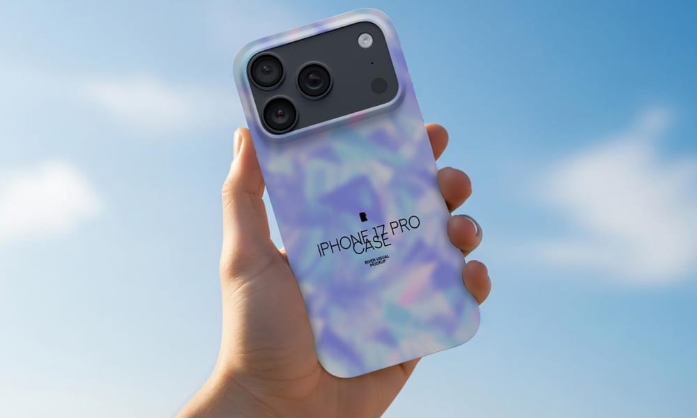 Free iPhone 17 Pro Custom Case Mockup PSD