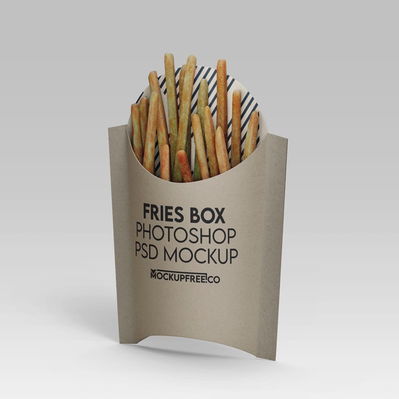 Fries Box Mockup PSD