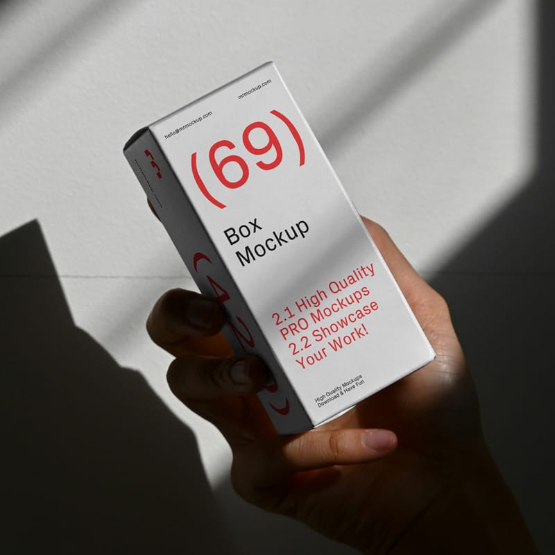 Front View Cosmetic Box Mockup PSD