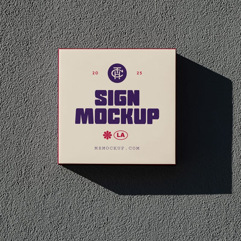 Front View Street Sign Mockup PSD