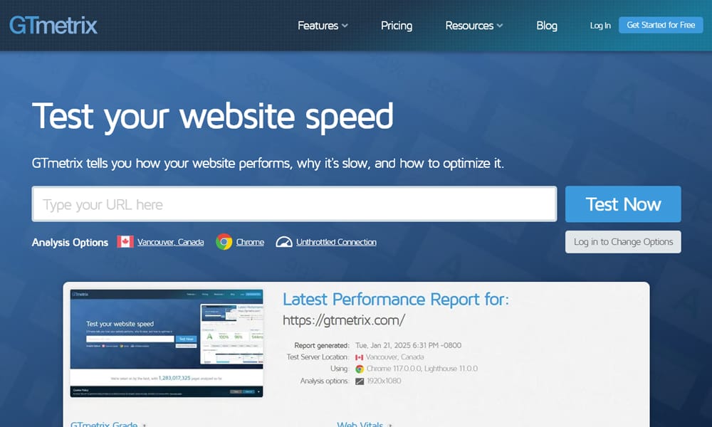 GTmetrix