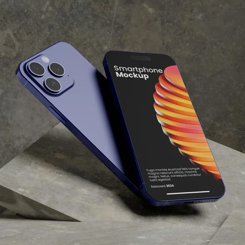 Industrial Smartphone Mockup PSD