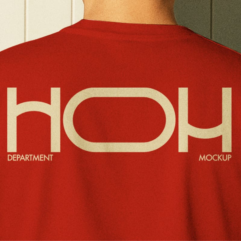 Kitchen 35mm Tee Scene Mockup PSD