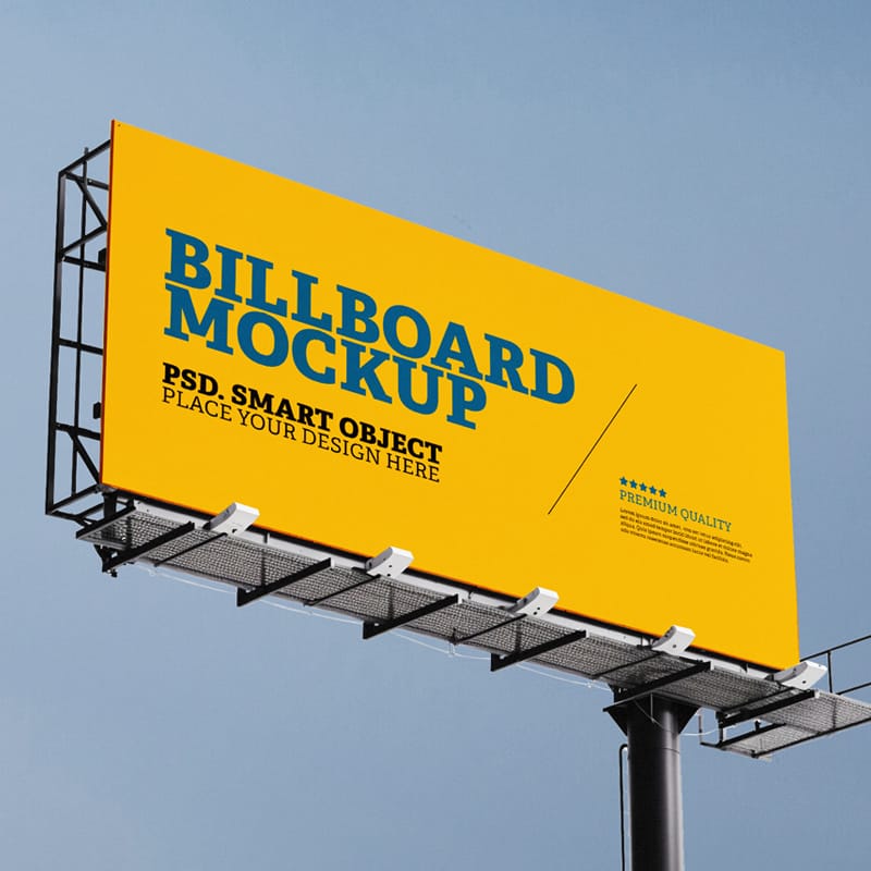 Landscape Outdoor Billboard Mockup PSD