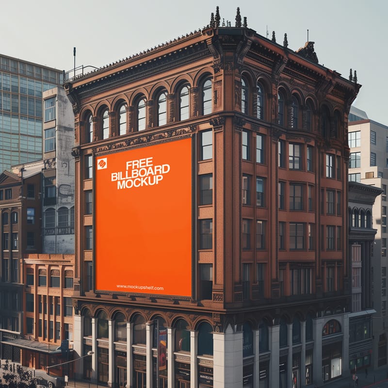 Large Outdoor Billboard Mockup PSD