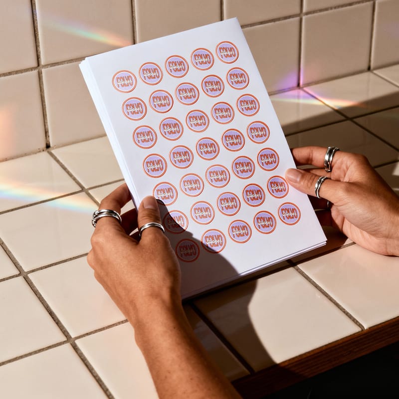 MXT Sticker Label Sheet Mockup PSD