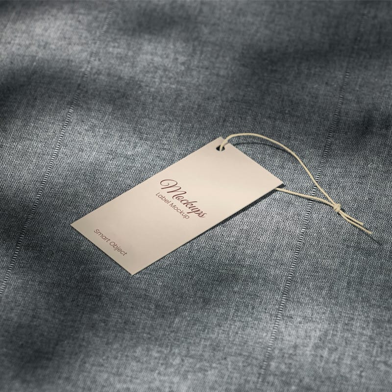 Merchandise Label Tag Mockup PSD