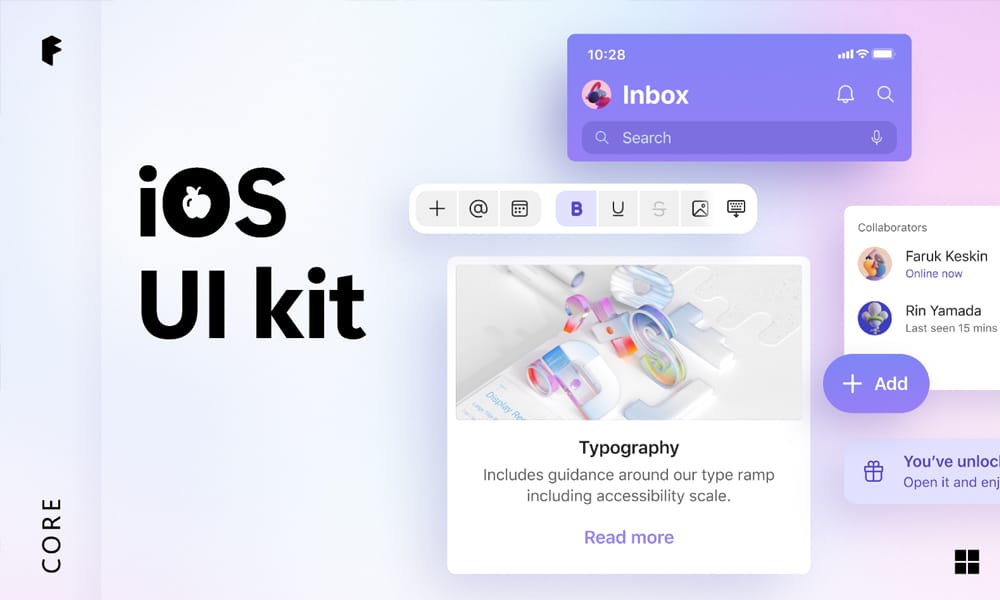 Microsoft Fluent 2 Web UI Kit for Figma showing Windows app components and Microsoft design language