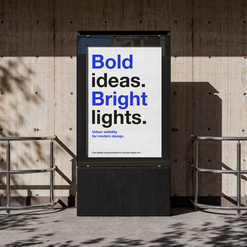 Modern Citylight Poster Mockup PSD