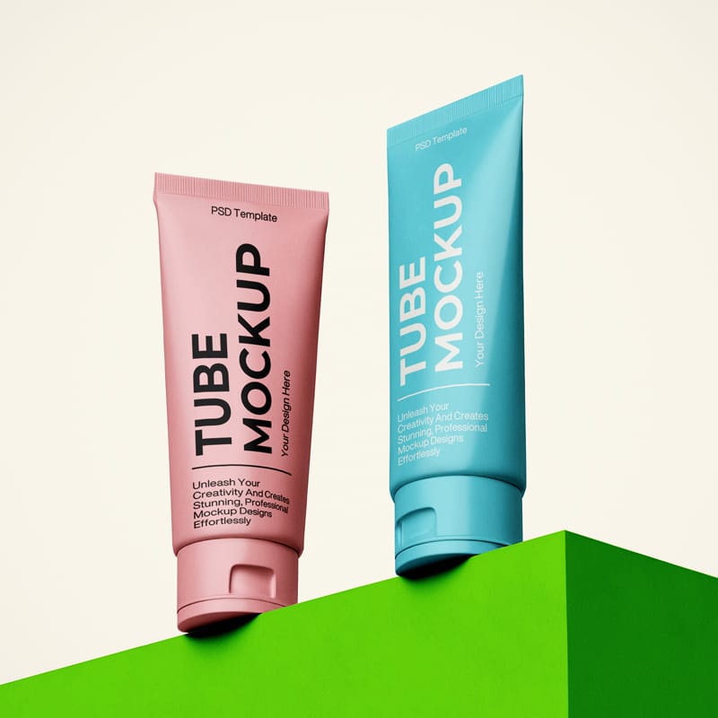 Package Cosmetic Tube Mockup PSD