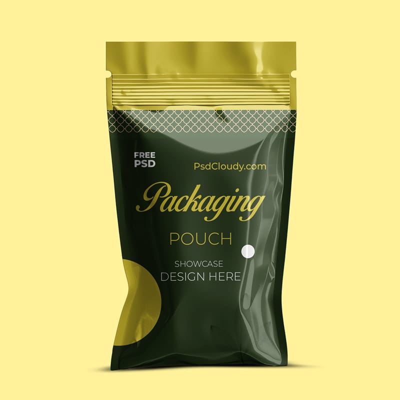 Packaging Pouch Mockup PSD