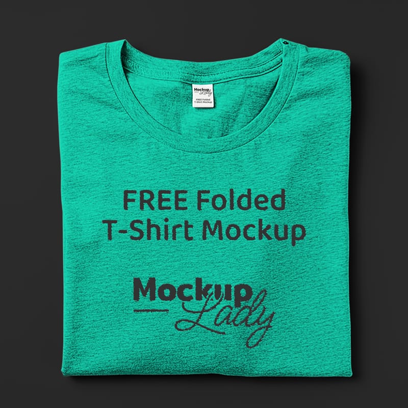 Photorealistic Folded T-Shirt Mockup PSD